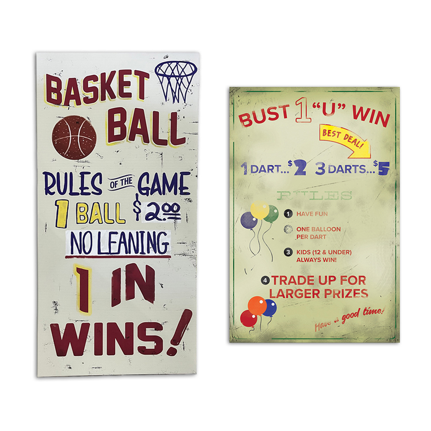 Sideshow alley sign design, Crazy Fun Park