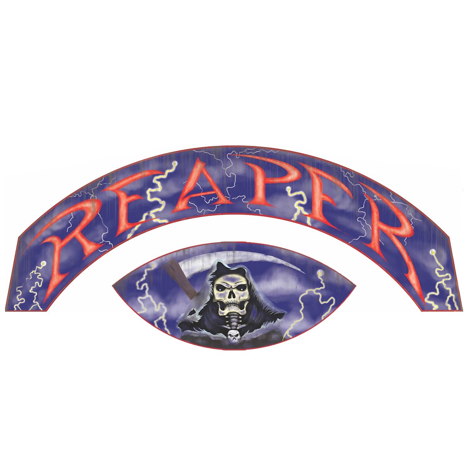 "Reaper" rollercoaster sign (hand drawn with effects done in Photoshop)