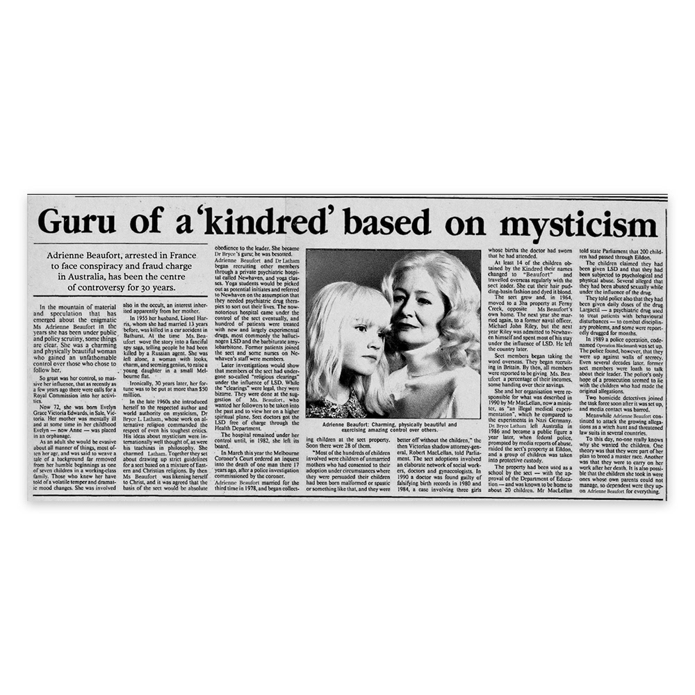 Historical newspaper article recreation including photo editing (The Clearing)