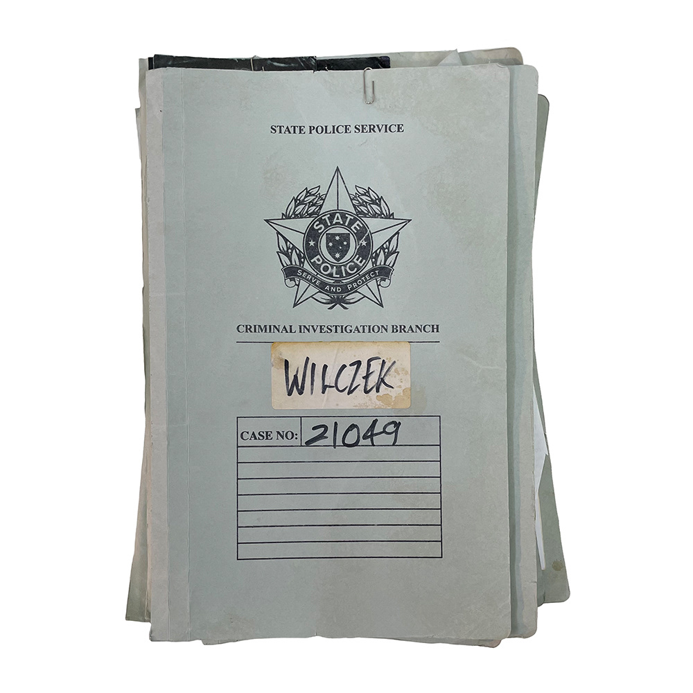 Old and aged police folders including police crest design