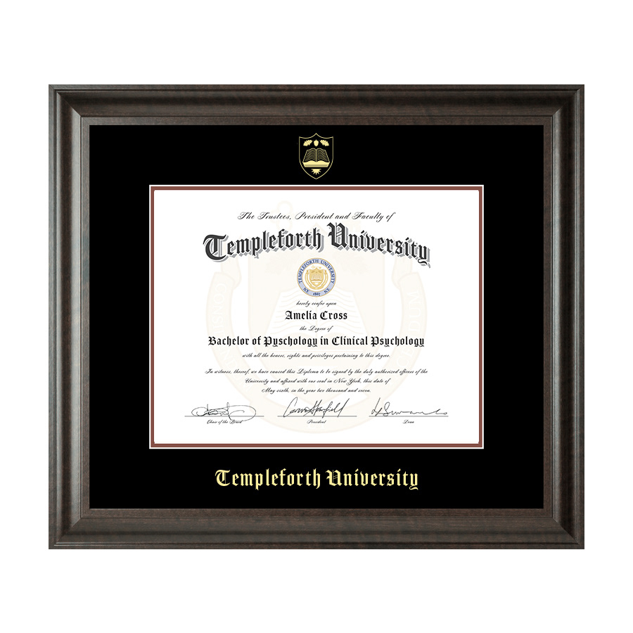 Certificate design for ficticious university