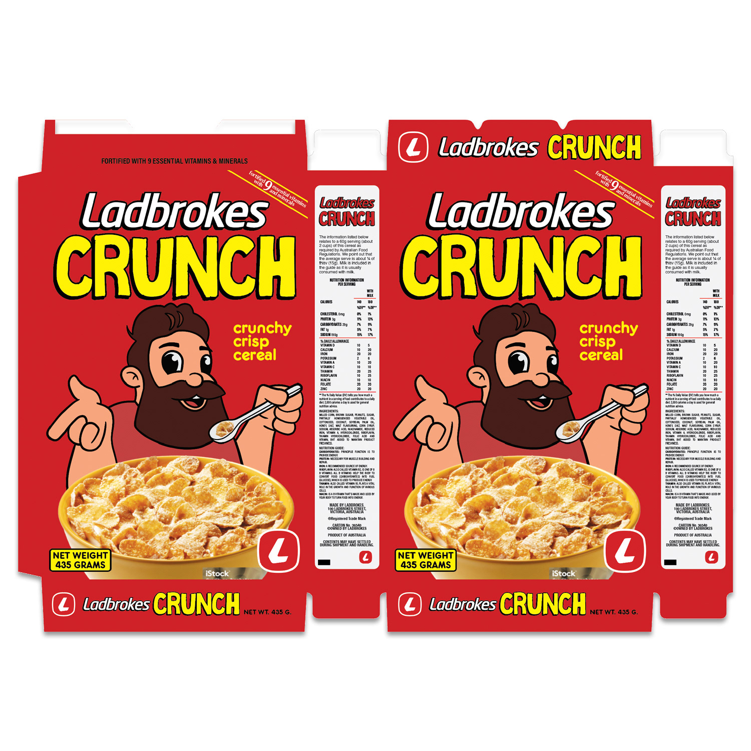 Bearded man illustrated in Photoshop for Ladbrokes commercial