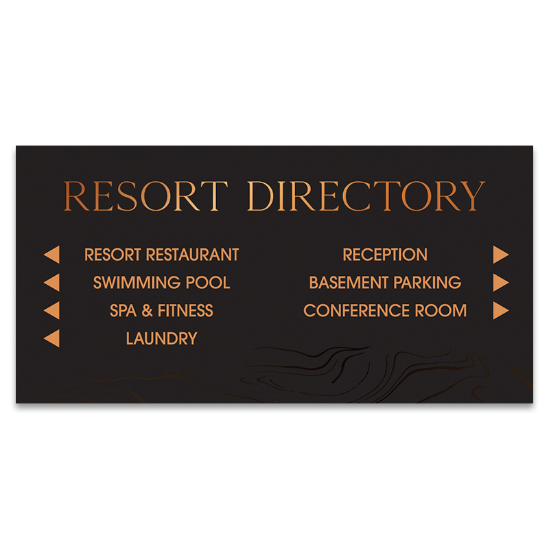 Sign design for luxury resort
