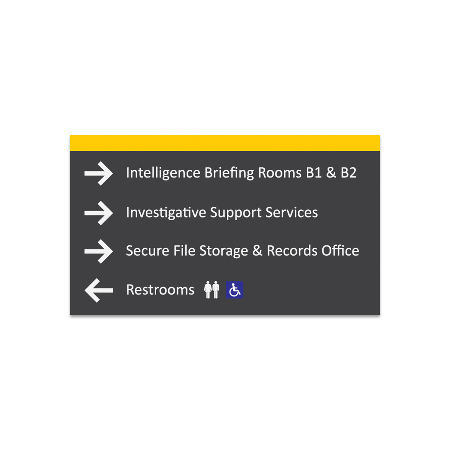 Faux FBI office sign design