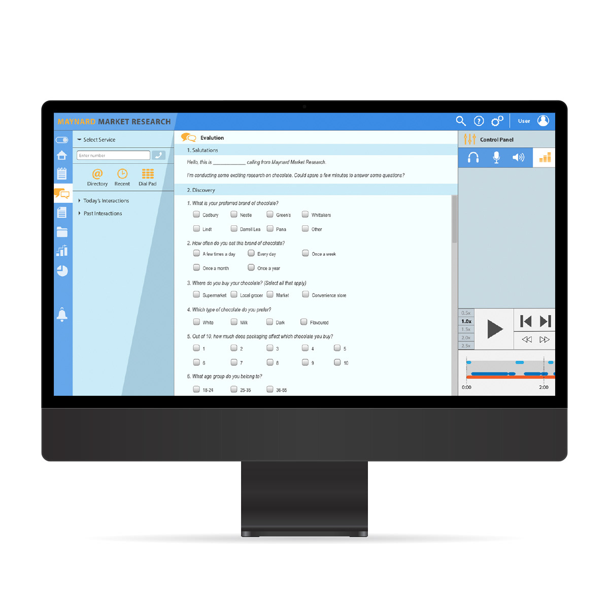 Design of interface for telemarketing