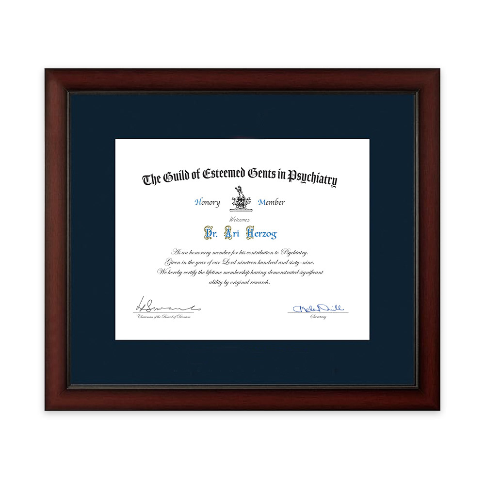 Certificate design for fictional university