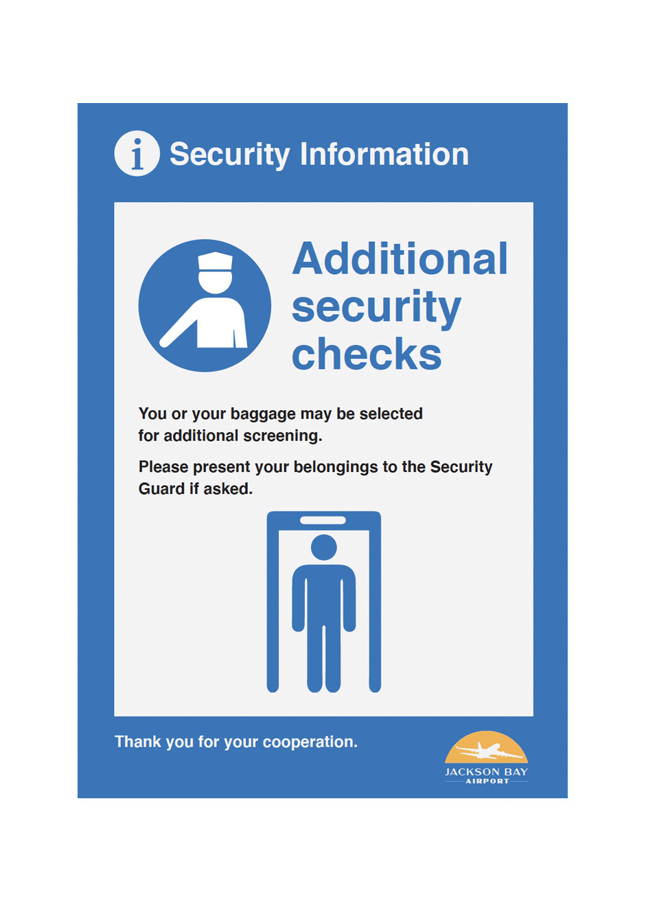 Airport signage graphics