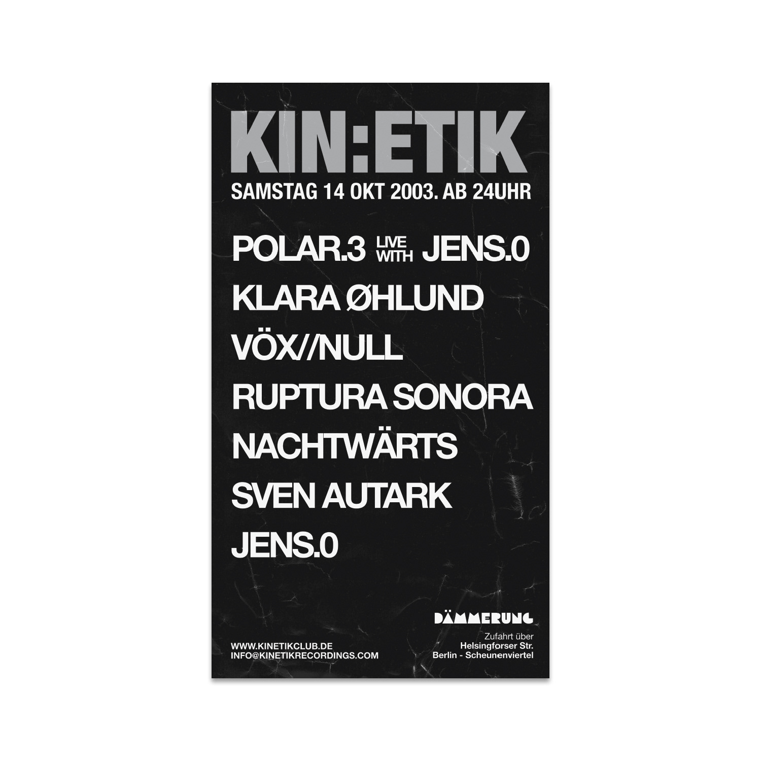 Retro poster including digital distressing