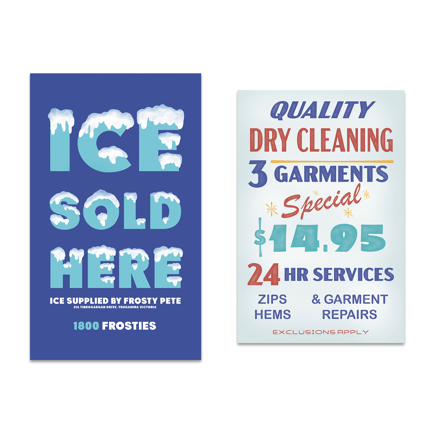 Corner store sign designs