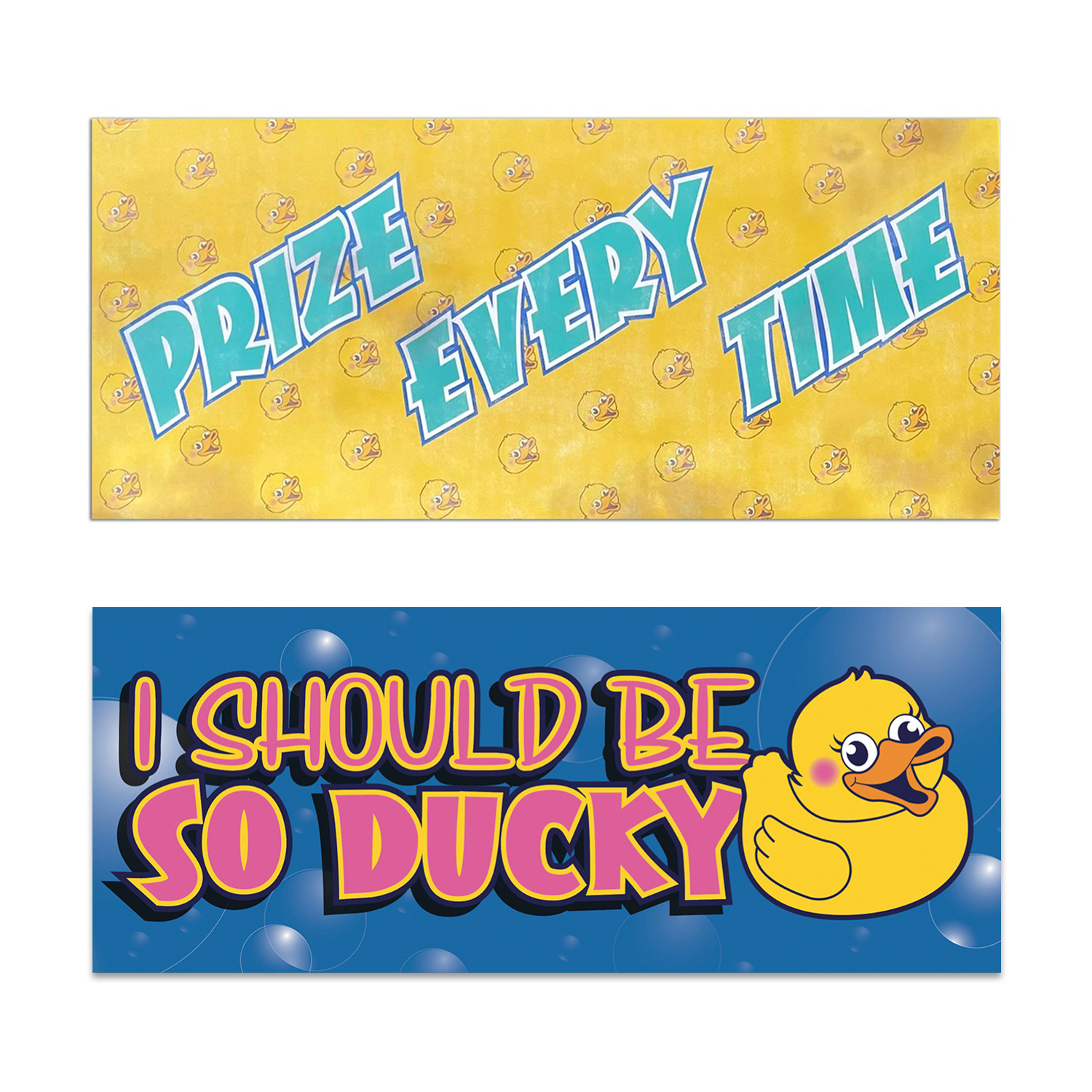 Sideshow alley sign including duck illustration and ageing/distressing