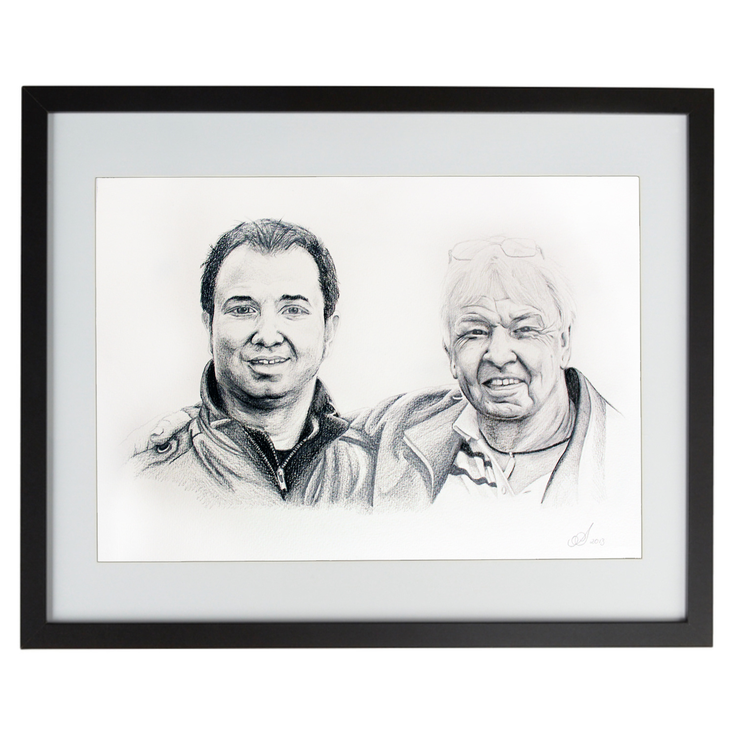 Portrait with pencil on paper