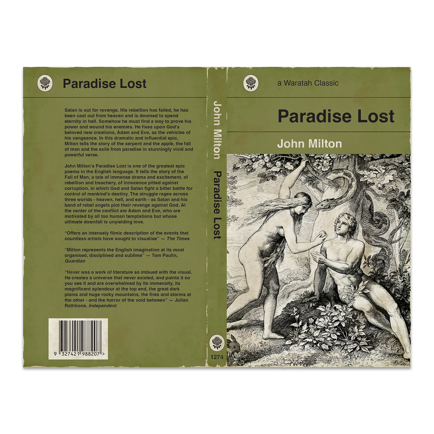 Redesign of actual book including digital distressing