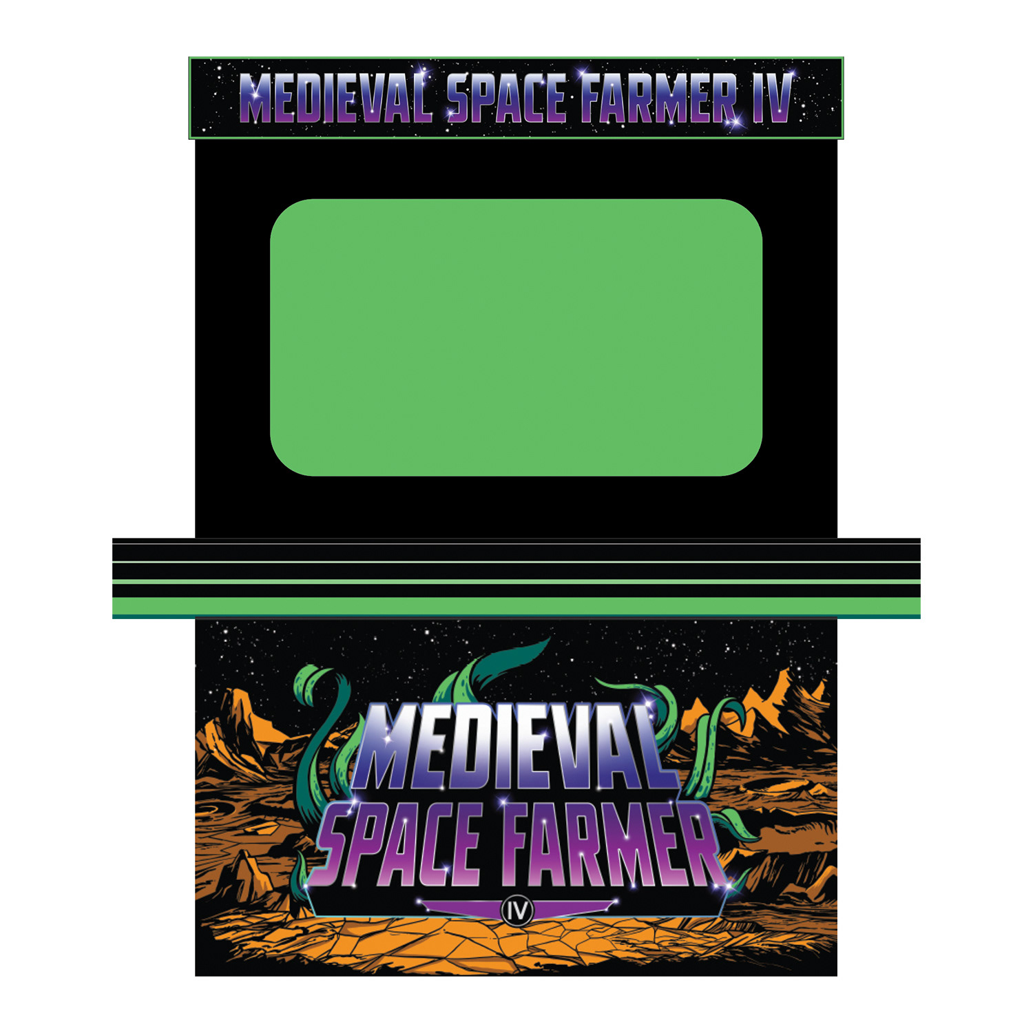 Illustration on arcade game machine for Spooky Files