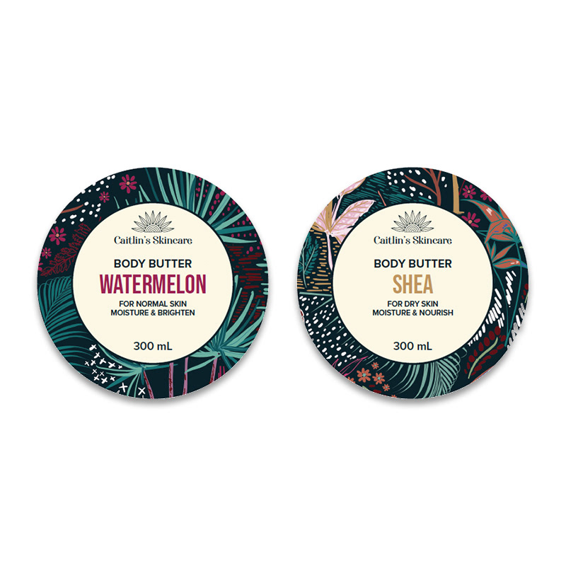 Label designs for prop moisturiser jars