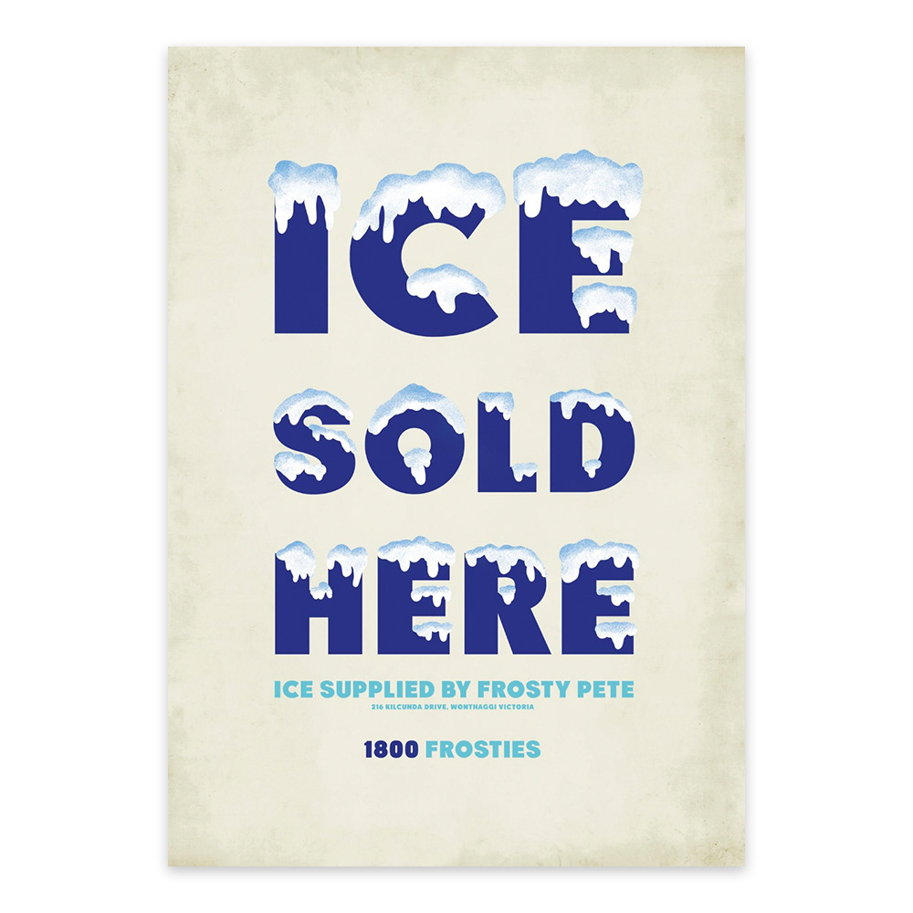 Sign illustration and digital ageing and distressing