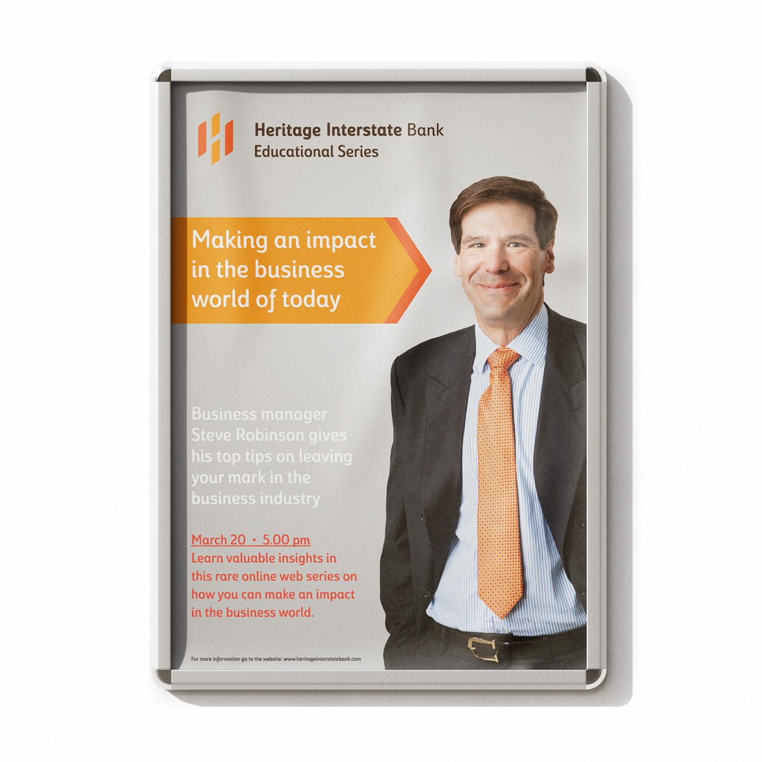 Bank branch promotional poster