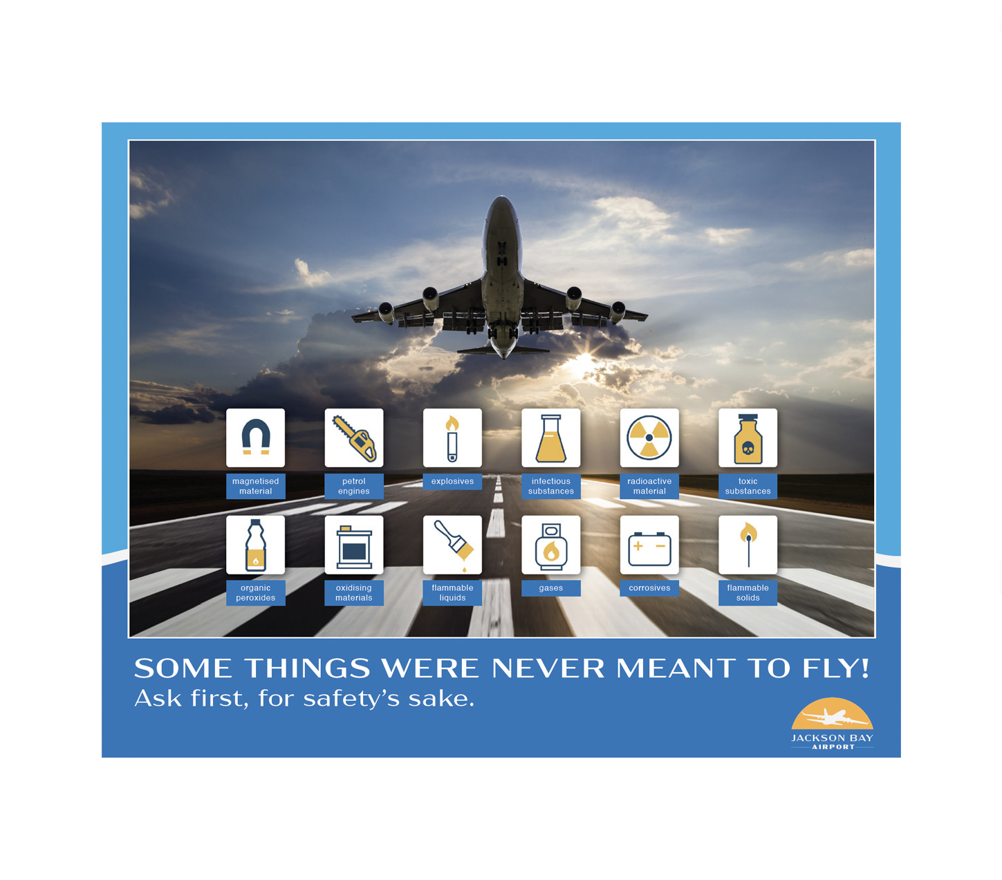 Airport signage graphics