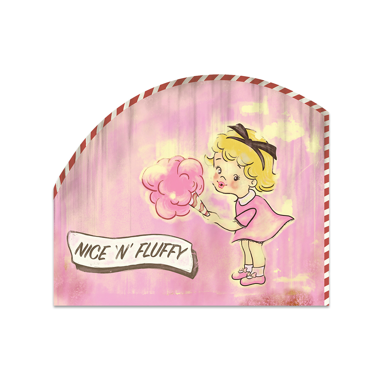 Concession stand sign including illustration and ageing/distressing