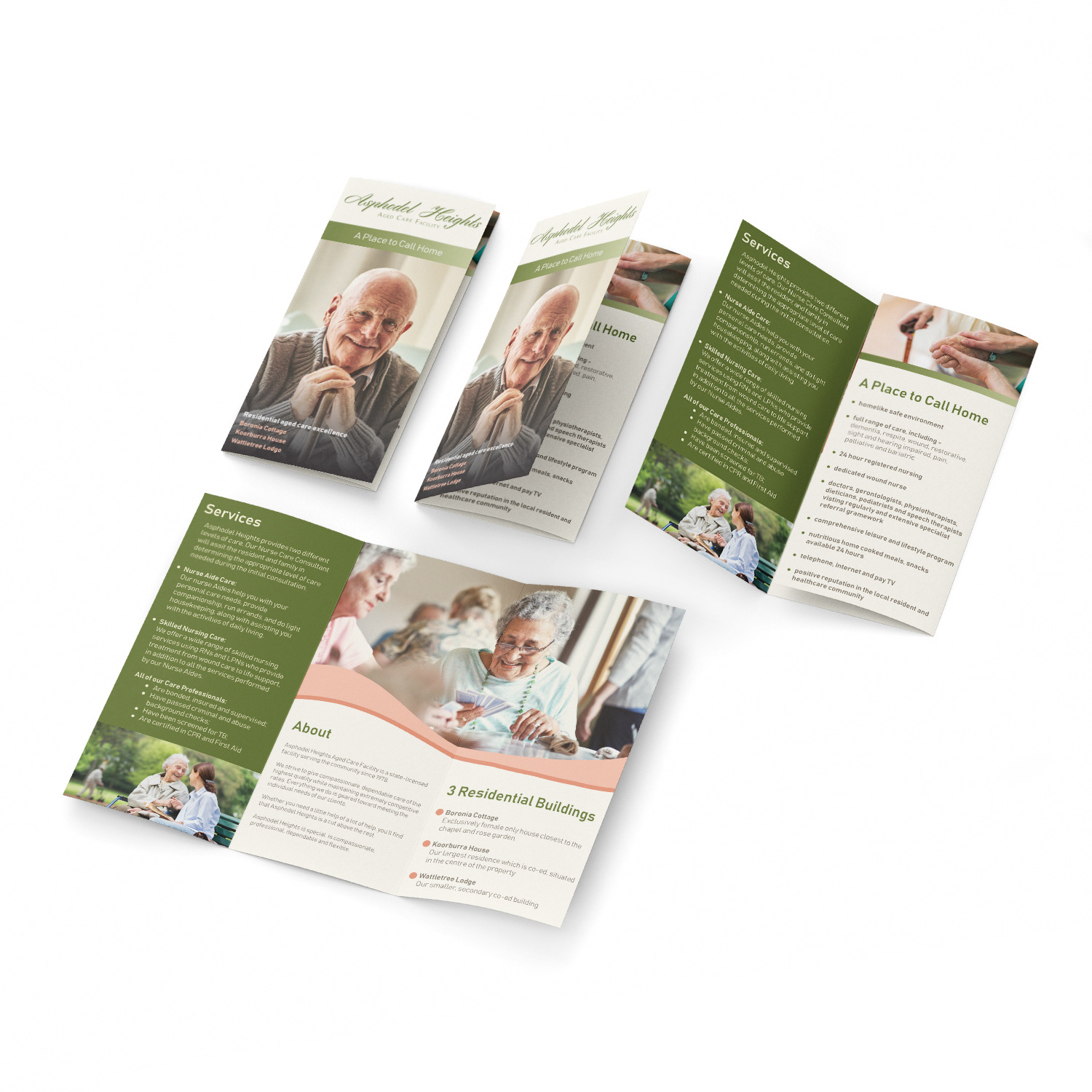 Nursing home brochure for Crazy Fun Park