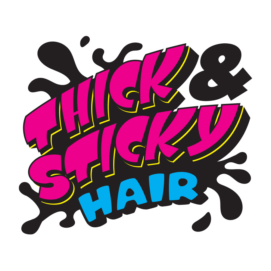 Custom logomark for hair product brand in Crazy Fun Park