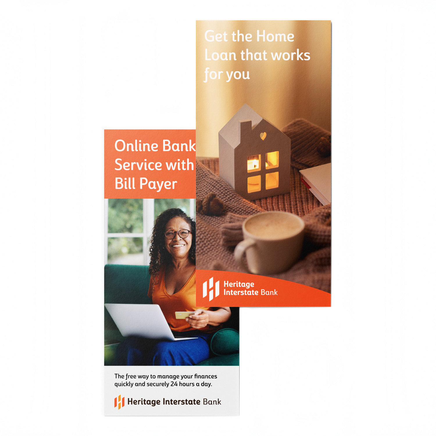 Promotional flyers for bank