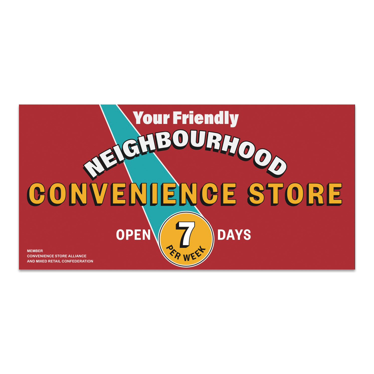 Corner shop sign design