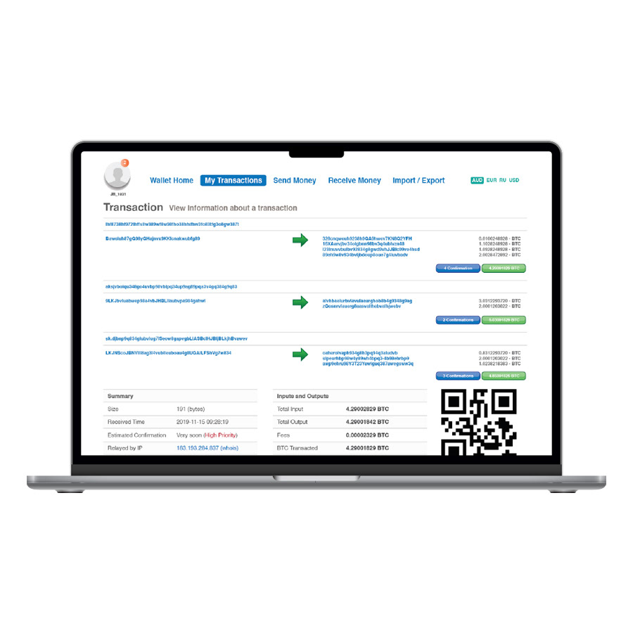 Design of cryptocurrency website