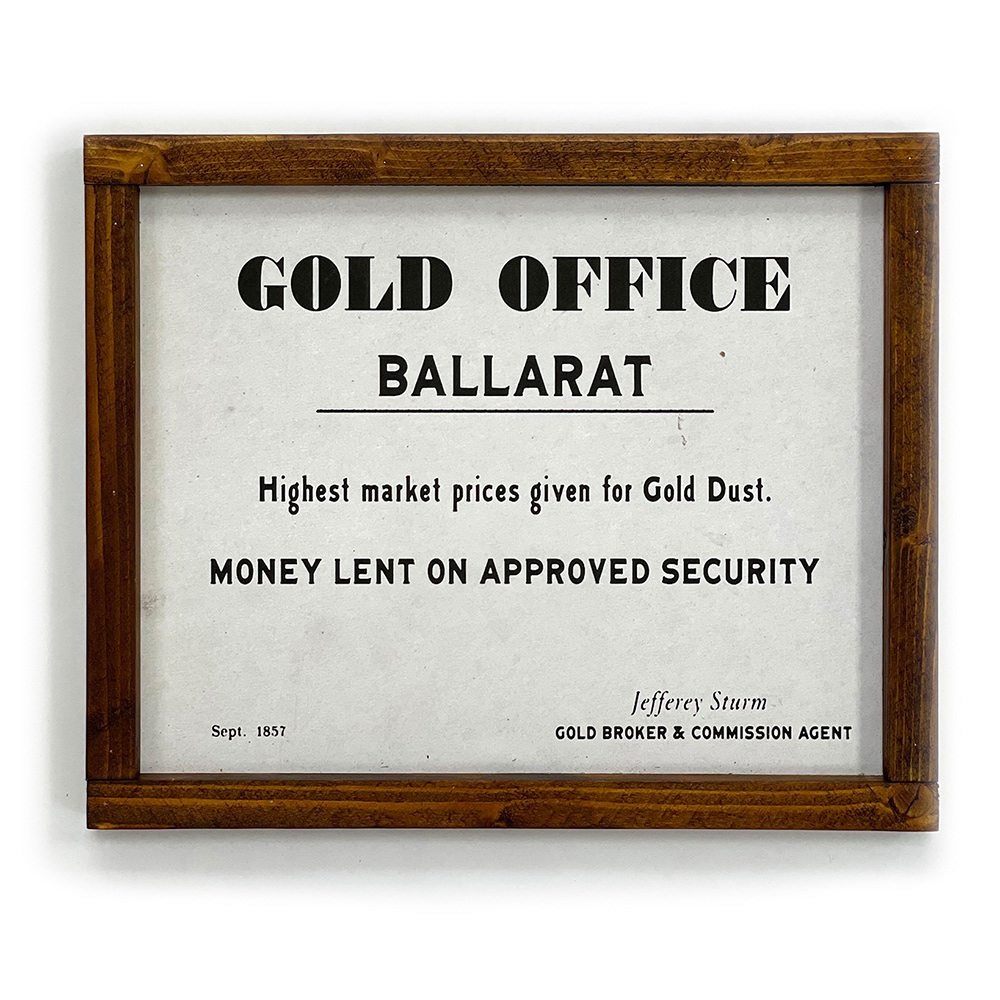 Sign design for gold office set