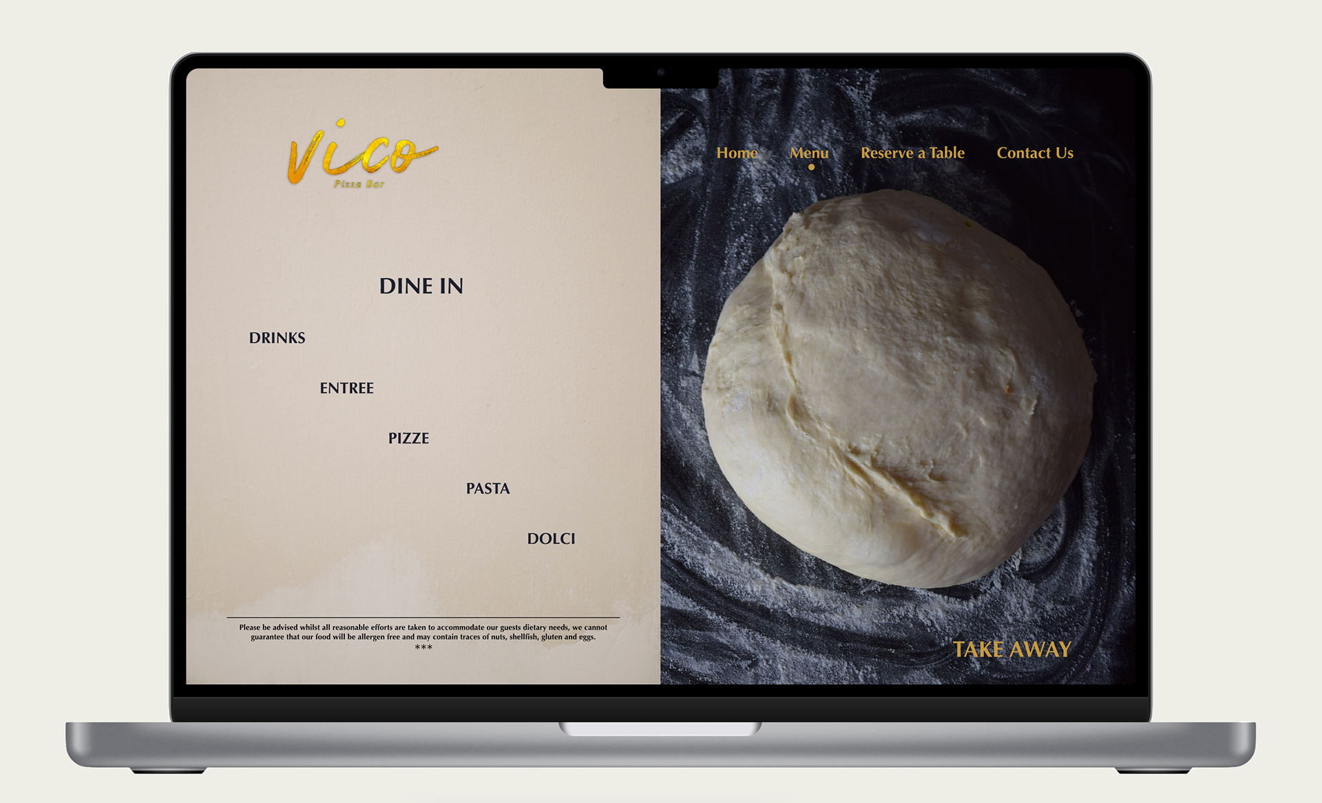 Dine-In Menu
