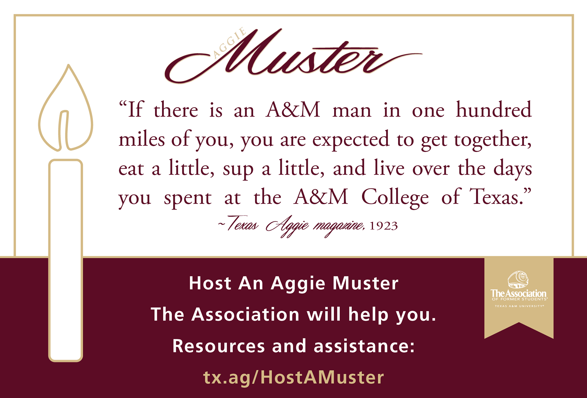 Aggie Muster Ad