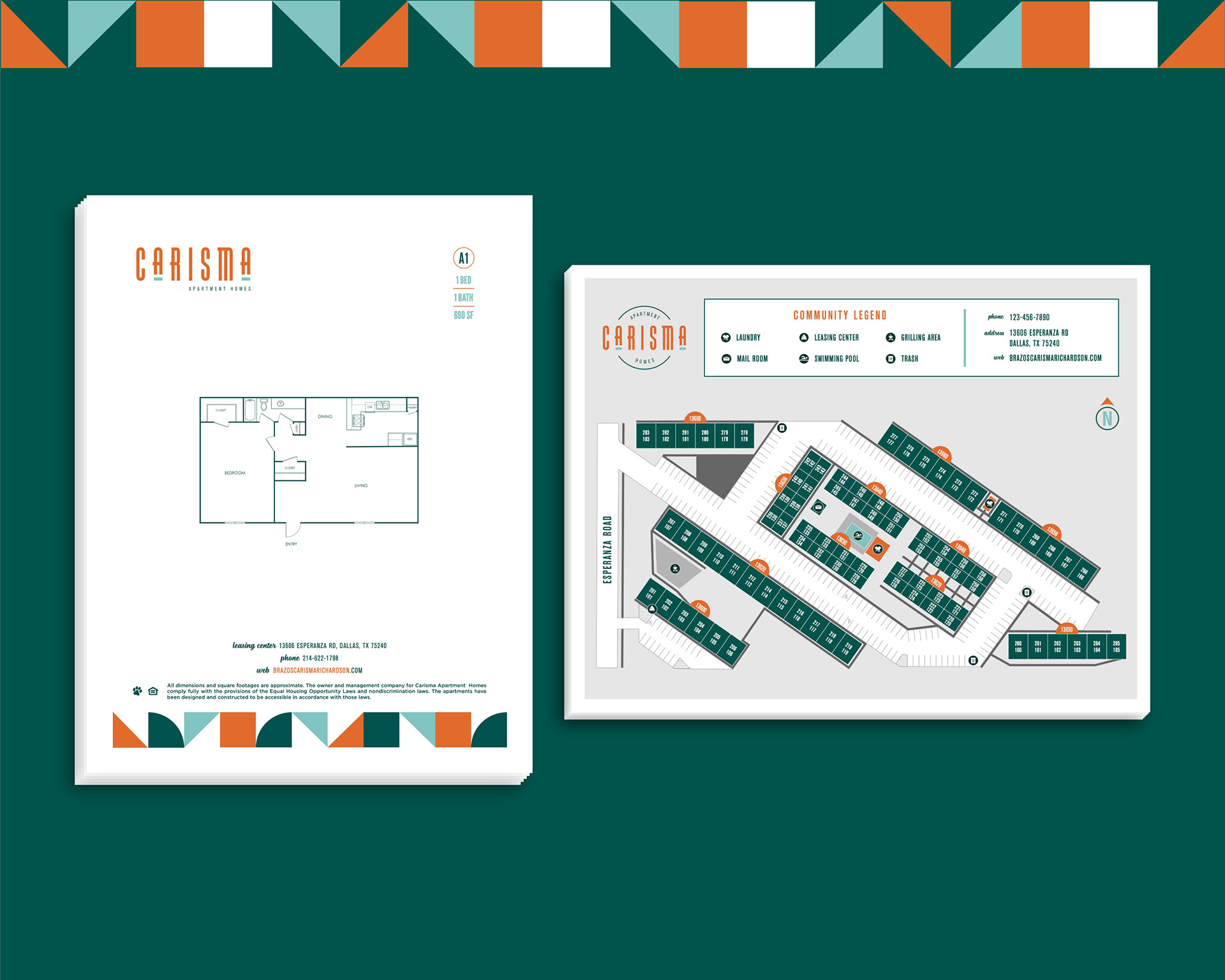 Carisma floorpans and site map