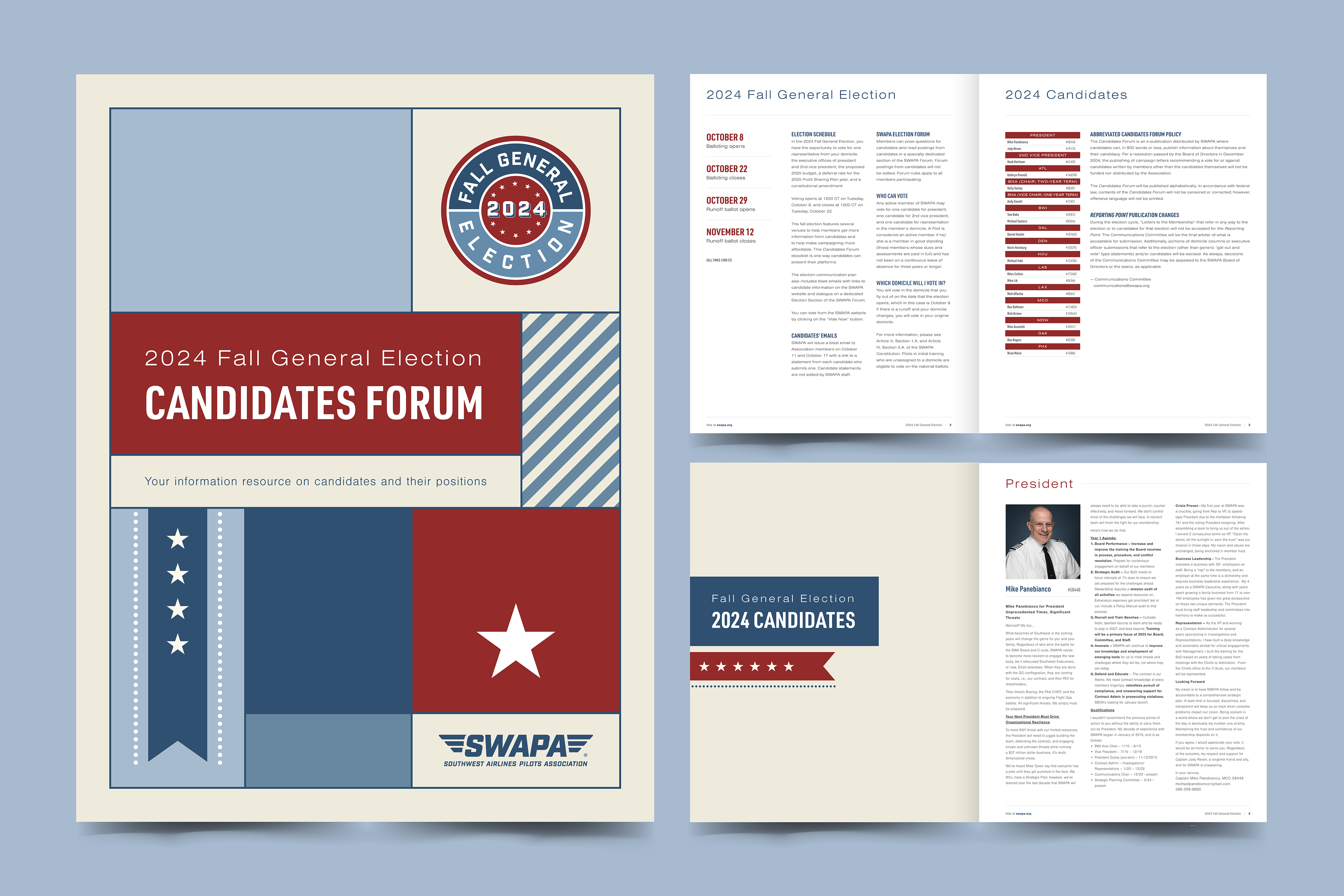 Candidate Forum Booklet (showing 5 of 24 pages)