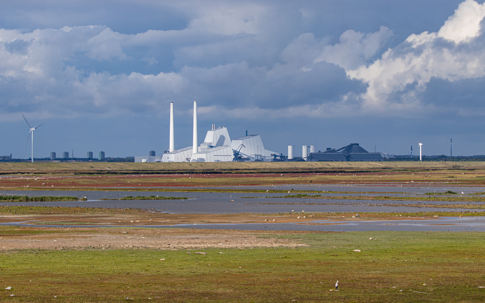 Besøg på Vestamager på hjemrejsen. Udsigt henover Klydesøen mod København