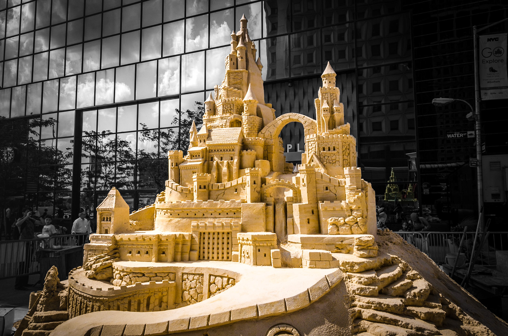 Sand Castle in NYC street