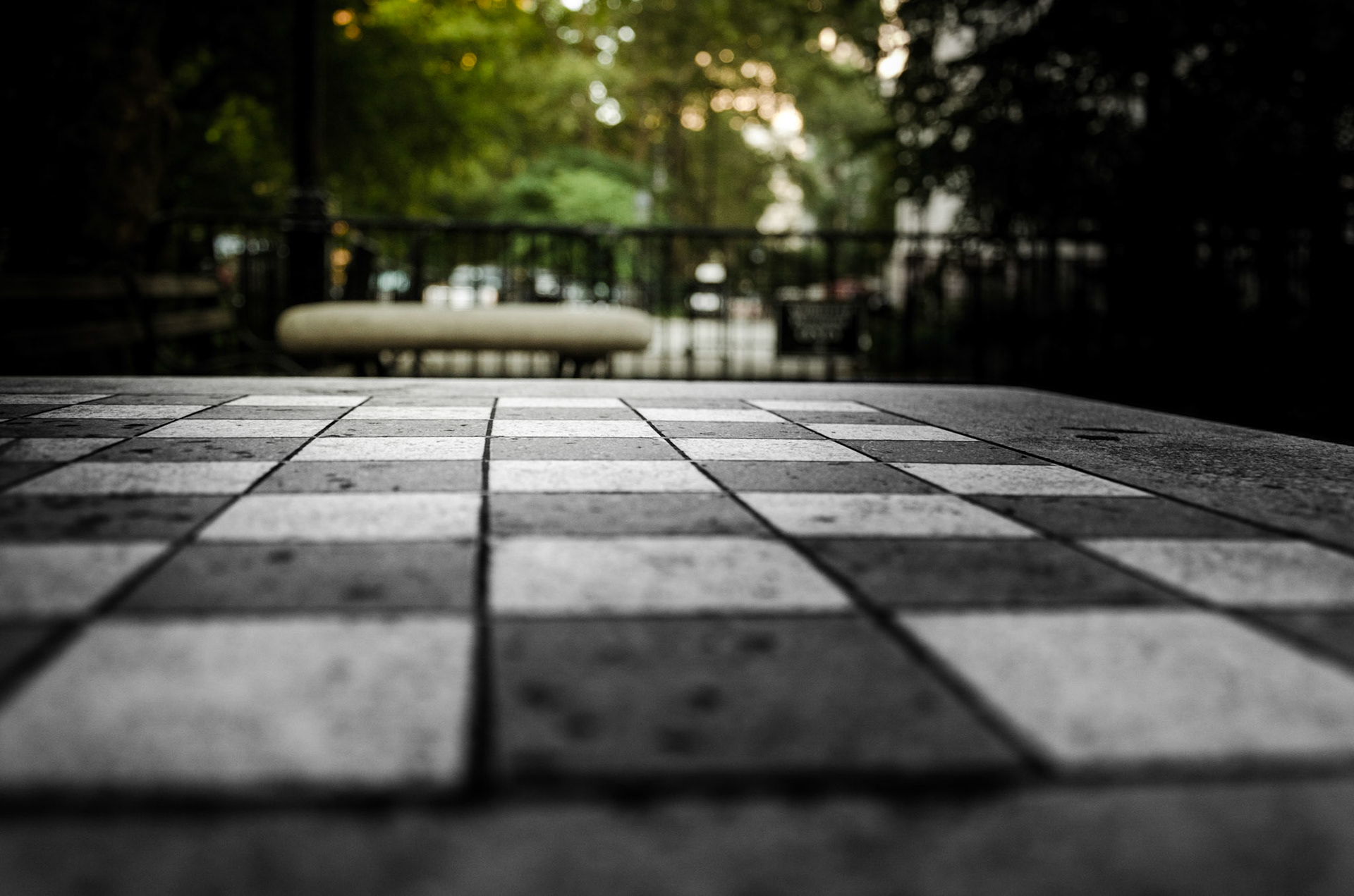 Chessboard in New York City park