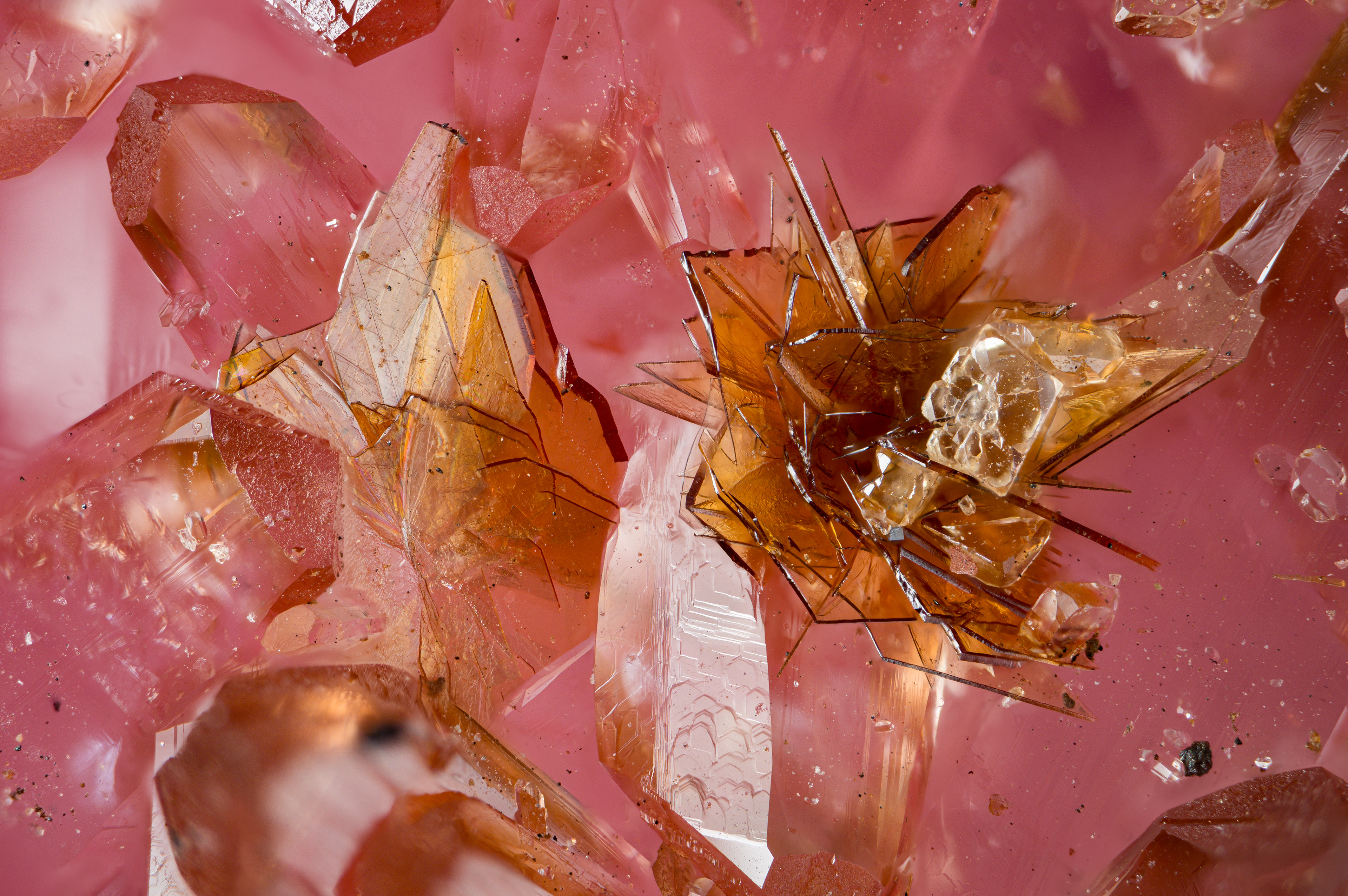 Waterhouseite on Rhodochrosite - Jason B. Smith photo