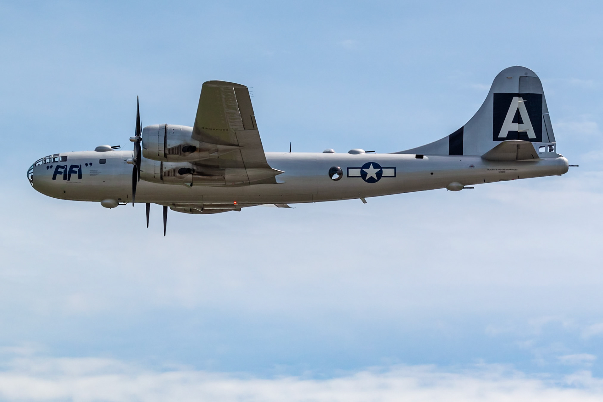 Boeing B-29A-60-BN Superfortress (N529B, 44-62070, “Fifi”) during the Mid-Atlantic Air Museum's WW2 Weekend in Reading, PA on 2019-06-09