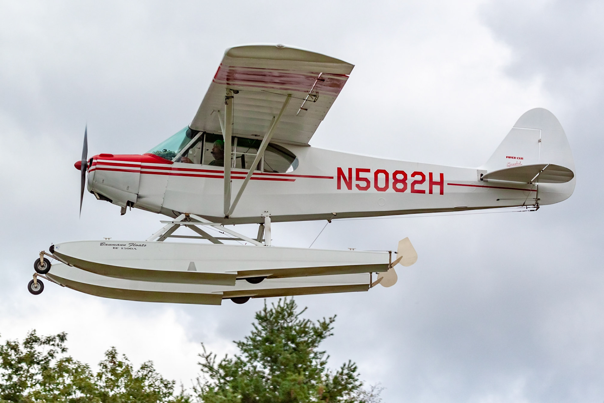 Piper PA-11-90 Cub Special (N5082H, c/n 11-981) at the 33rd annual Bowman Field (B10; Livermore Falls, ME) Fly-in on 2019-08-24.