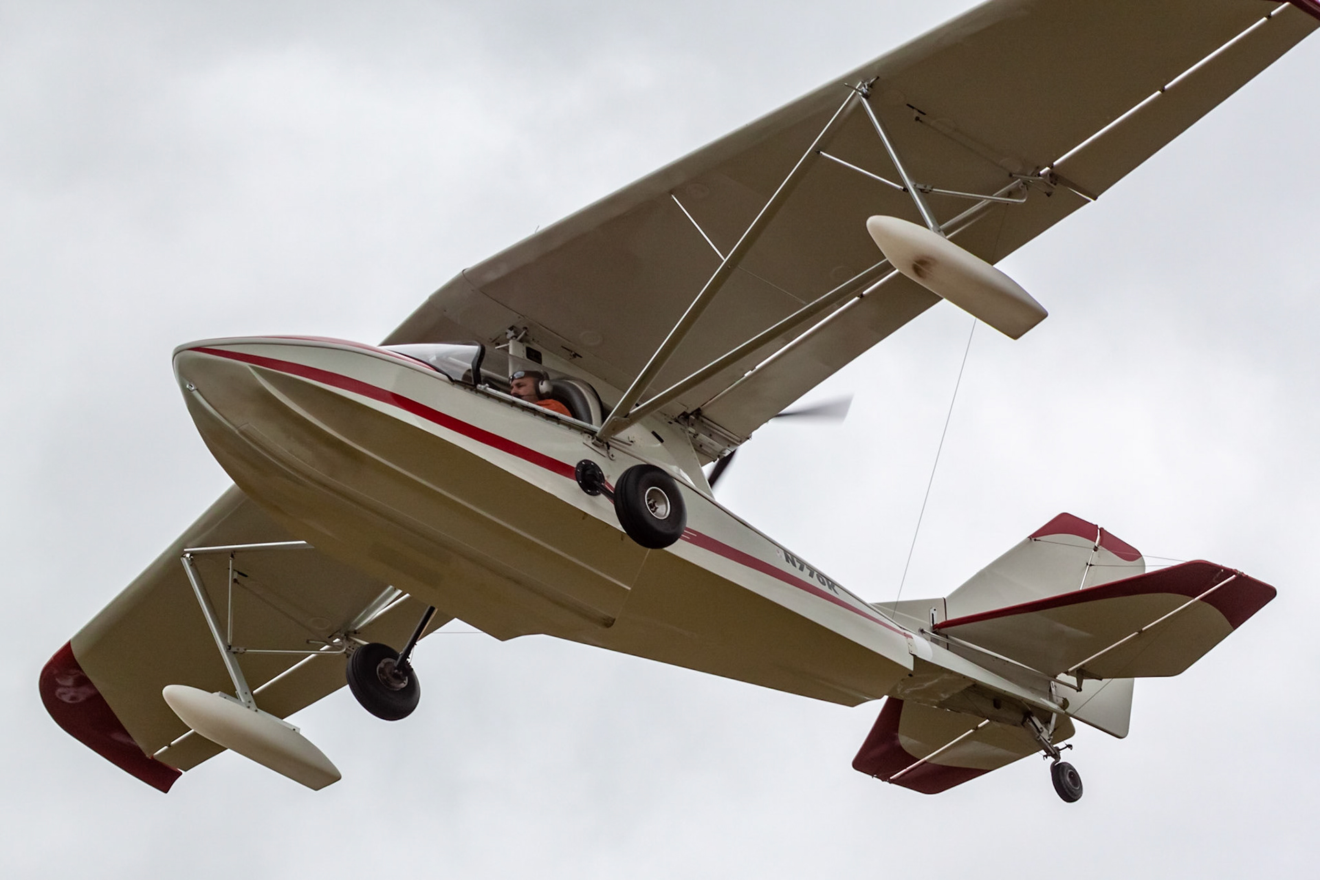 Progressive Aerodyne SeaRey (N770K, c/n 1DK002) at the 33rd annual Bowman Field (B10; Livermore Falls, ME) Fly-in on 2019-08-24.