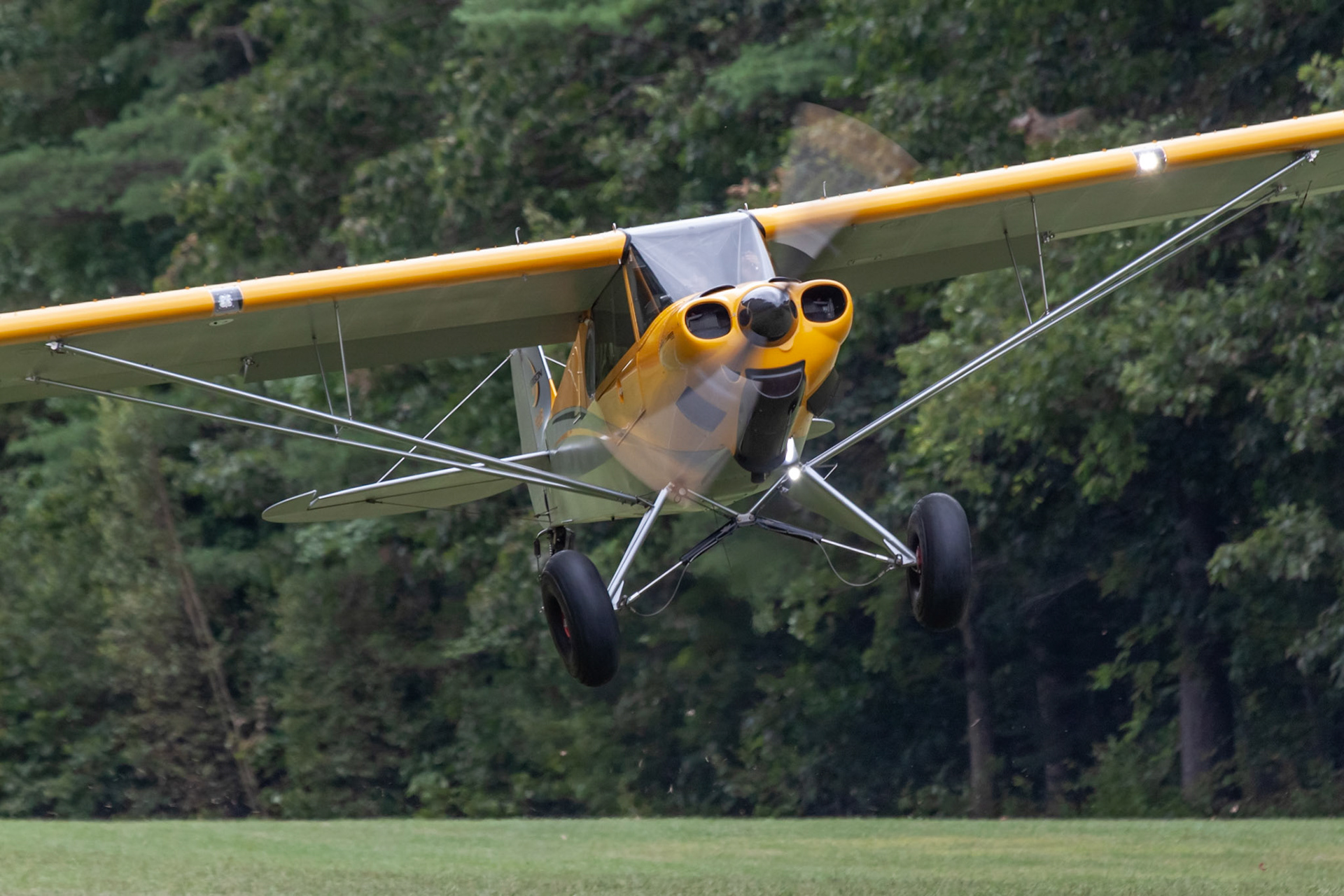 CubCrafters CC11-160 Carbon Cub SS (N745JB, c/n CC11-00249) at the STOL competition during the 33rd annual Bowman Field (B10; Livermore Falls, ME) Fly-in on 2019-08-24.