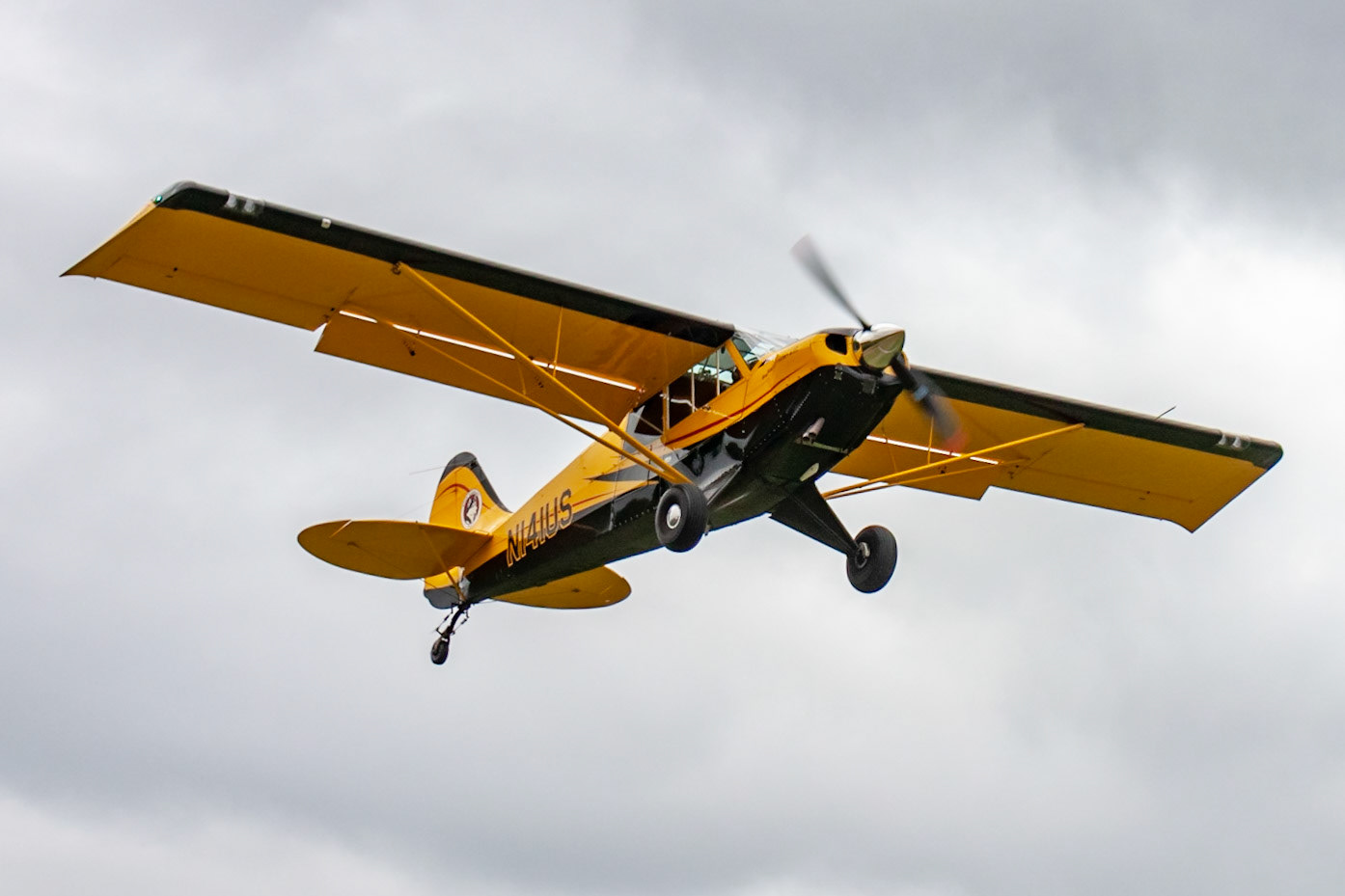 Aviat A-1C-200 Husky (N141US, c/n 3059) at the 33rd annual Bowman Field (B10; Livermore Falls, ME) Fly-in on 2019-08-24.