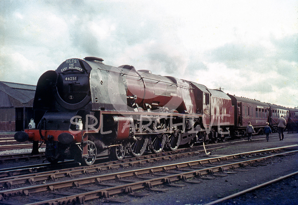 46251 City of Nottingham at Swindon RCTS East Midlander rail tour 9th May 1964 SRL No 245