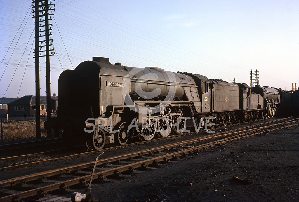 60519 'Honeyway' catching sone lovely evening light at Doncaster Works on Sunday 16th December 1962 withdrawn two days later Barry Collins/SRL No 963