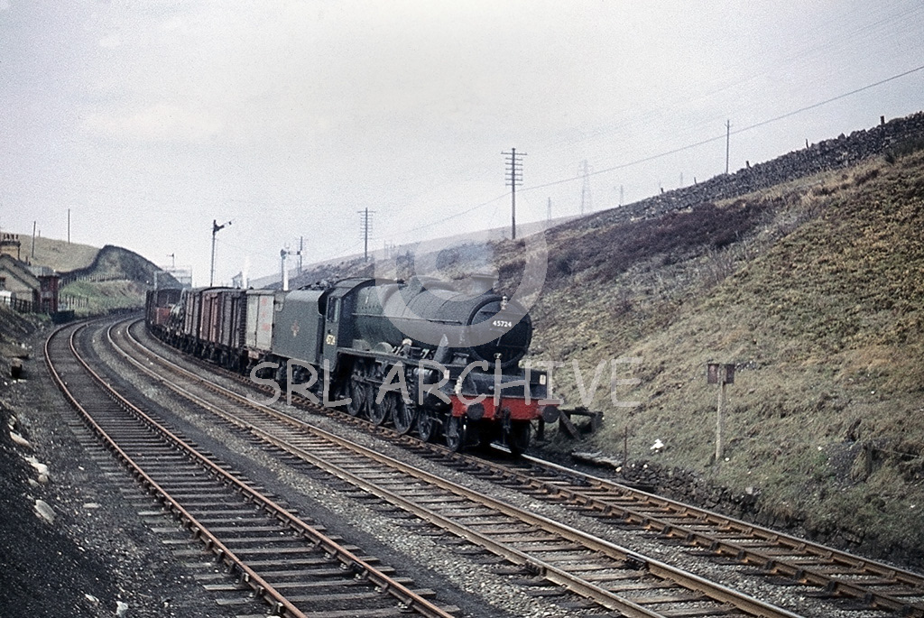 45724 Warspite downgrade at Shap Summit with a freight 24th April 1962 SRL No 904 