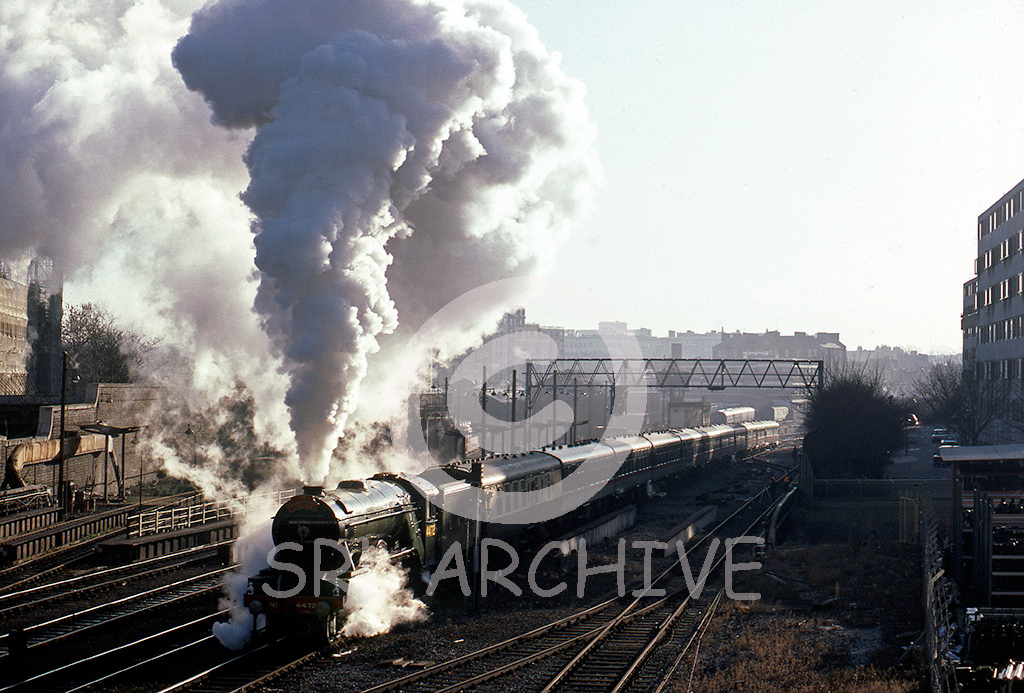 4472 'Flying Scotsman' departing London Marylebone station with the Shakespeare Limited 29th December 1985 Geoffrey Edwards/ SRL No 641 