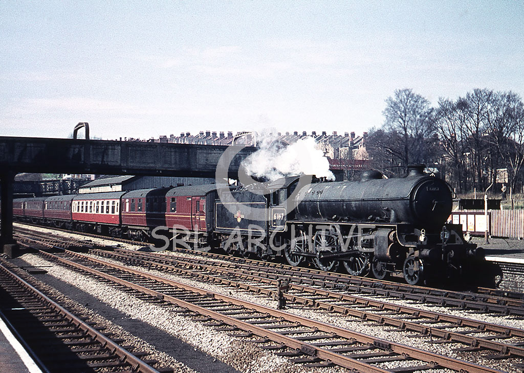61167 of 36B Mexborough shed arrives at Wembley Hill station on the 11th March 1961 women's hockey international match SRL No 864 