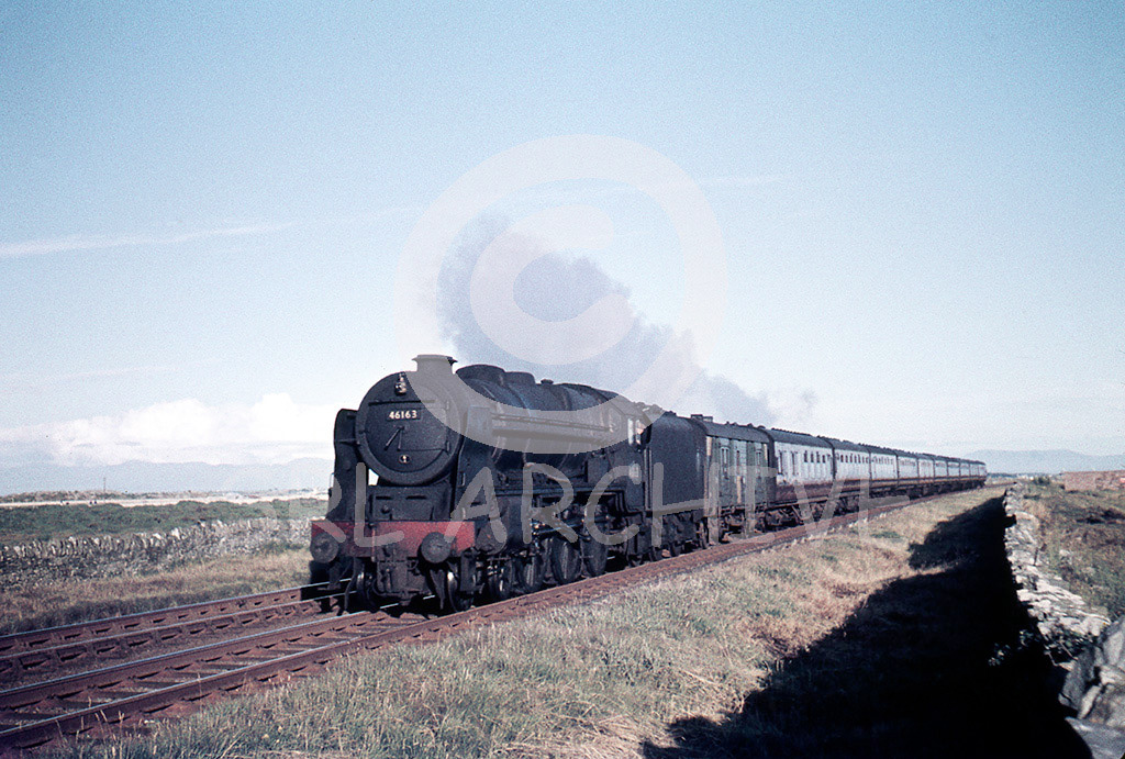 46163 'Civil Service Rifleman' on the 6.42pm Llandudno Junction-Holyhead seen here at Rhosneigr 7th July 1960 Alan Chandler MBE/SRL No 259  