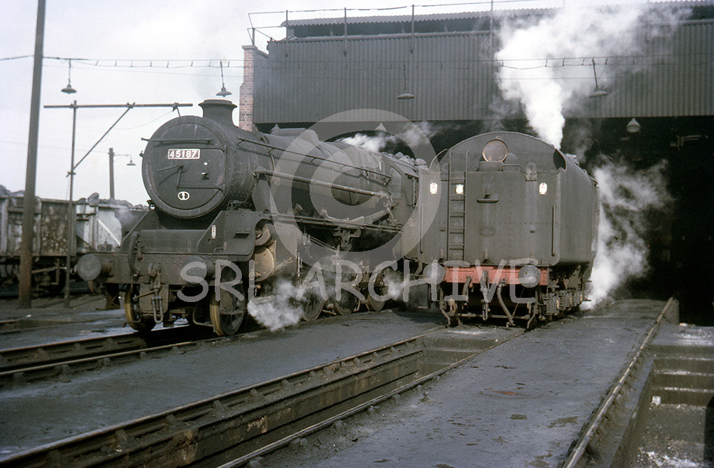 45187 outside Patricroft shed 19th March 1968 SRL No 532