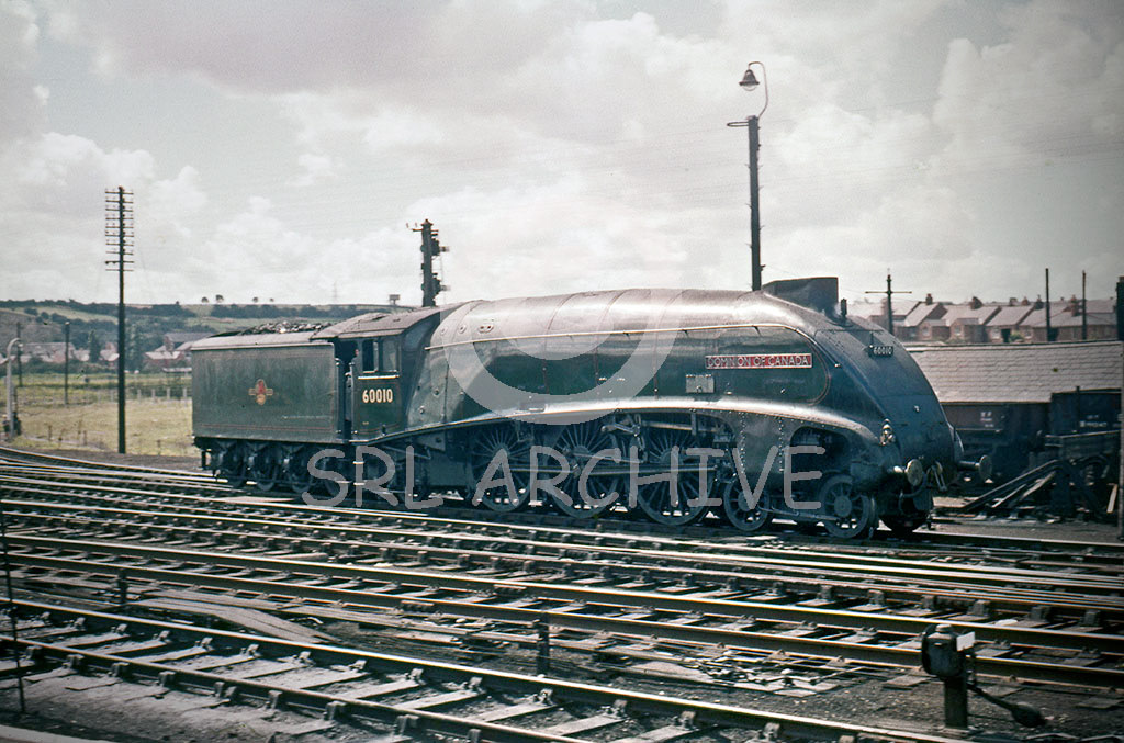 60010 'Dominion of Canada' in the yard at Peterborough New England in 1963 SRL No 611 