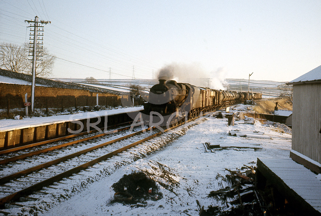 44986 catching some lovely winter light through Shap station in January 1967 Jospeh Masters SRL No 274